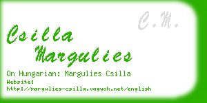 csilla margulies business card